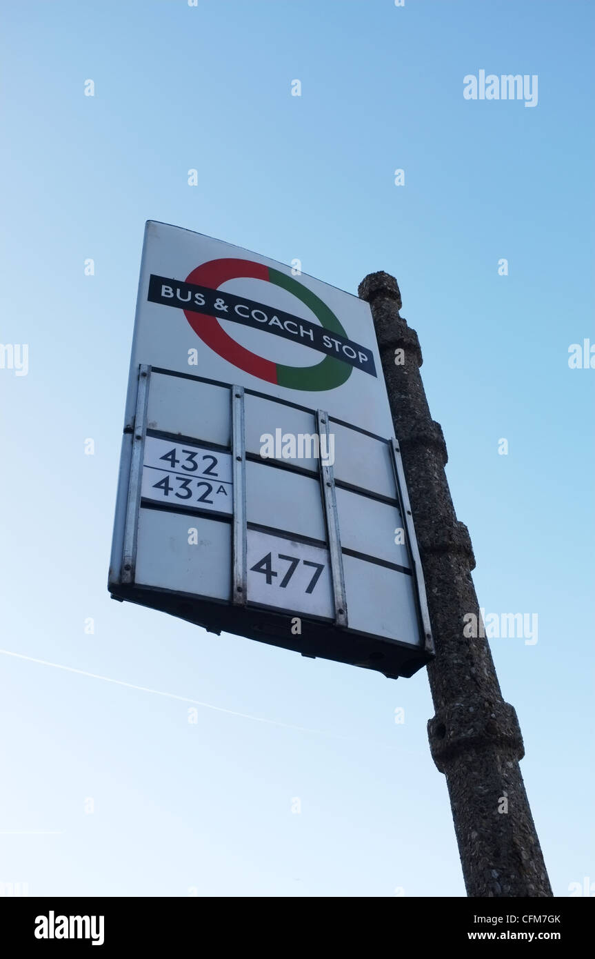 London Bus and Coach Stop at Brooklands Bus Museum, Weybridge, Surrey, UK Stock Photo Alamy