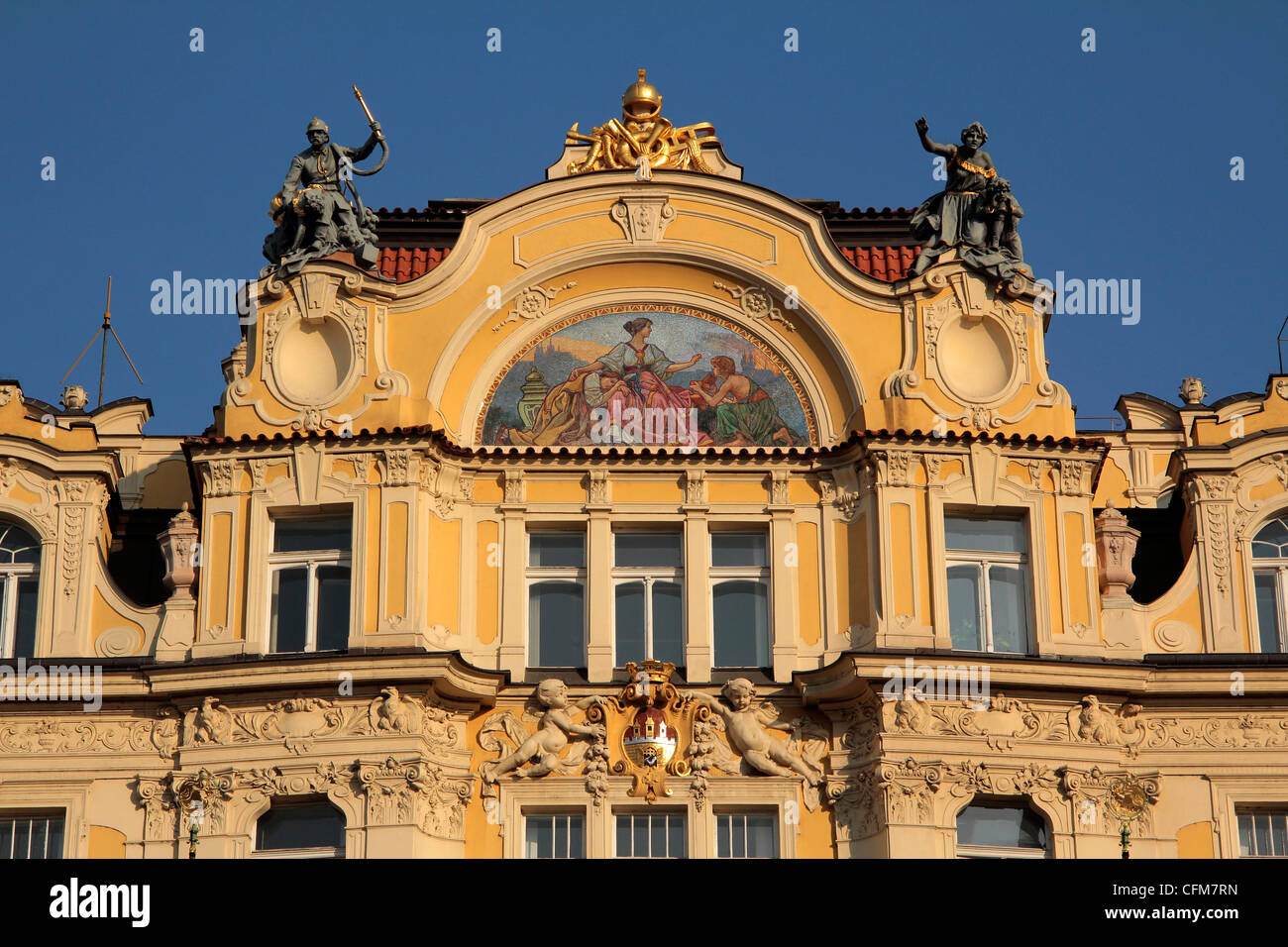 House on the Old Town Square, Prague, Czech Republic, Europe Stock Photo