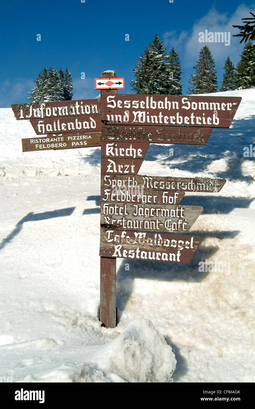 Winter at Feldberg, Black Forest, Baden-Wurttemberg, Germany, Europe Stock Photo
