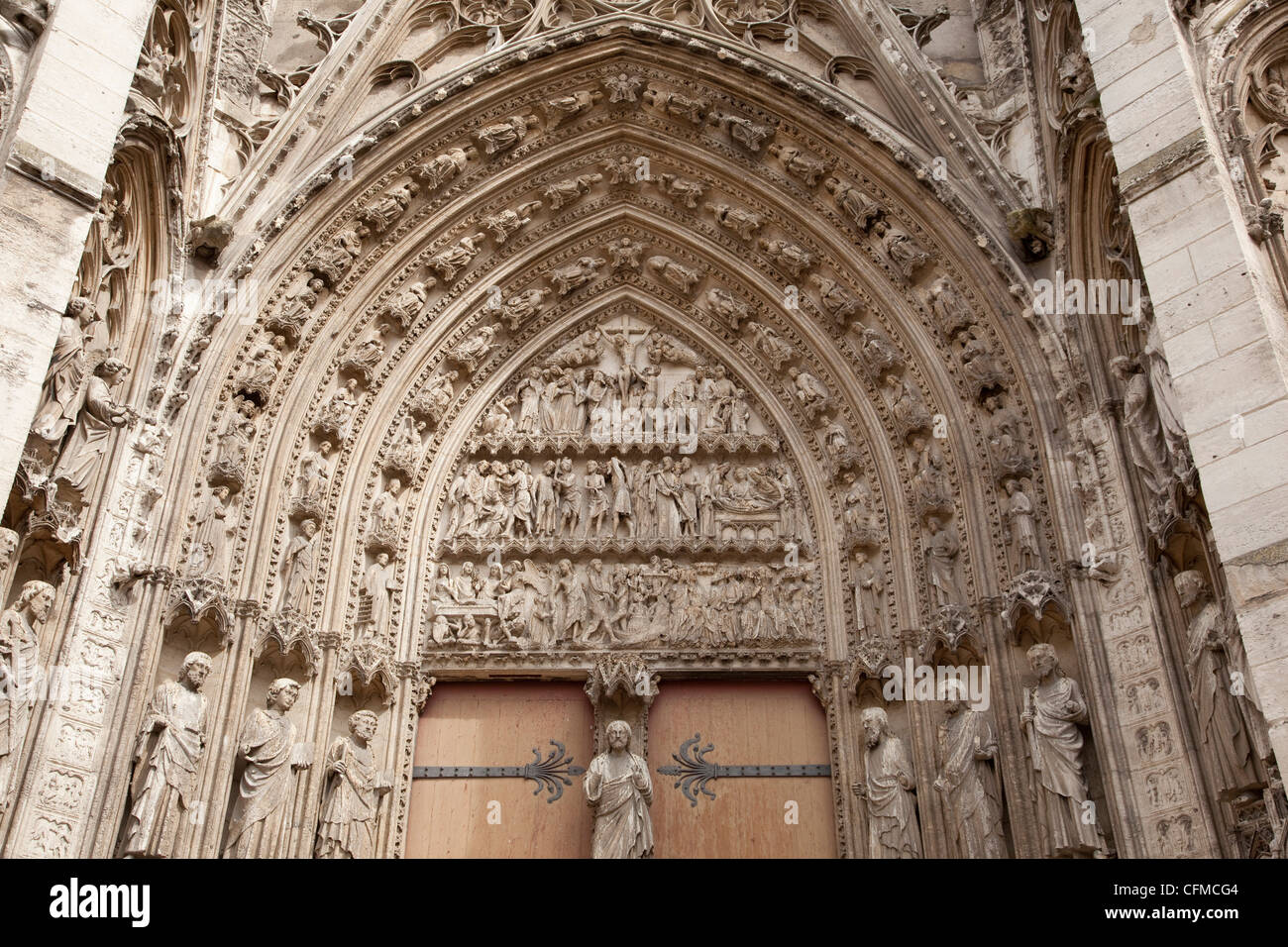 South porch, Rouen Cathedral, Rouen, Upper Normandy, France, Europe Stock Photo