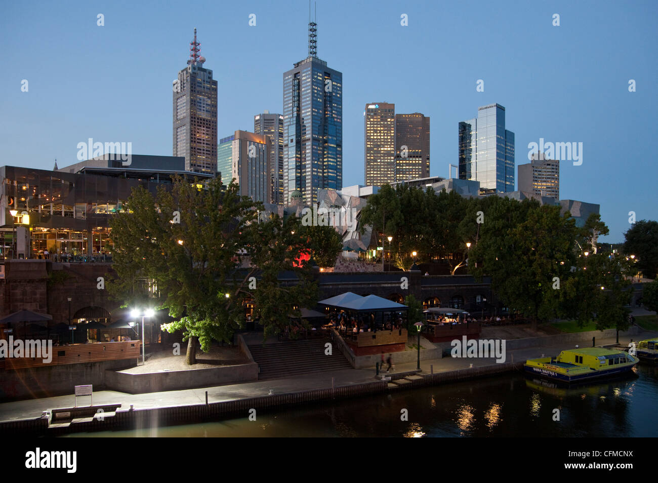 City Centre and Yarra River, Melbourne, Victoria, Australia, Pacific Stock Photo