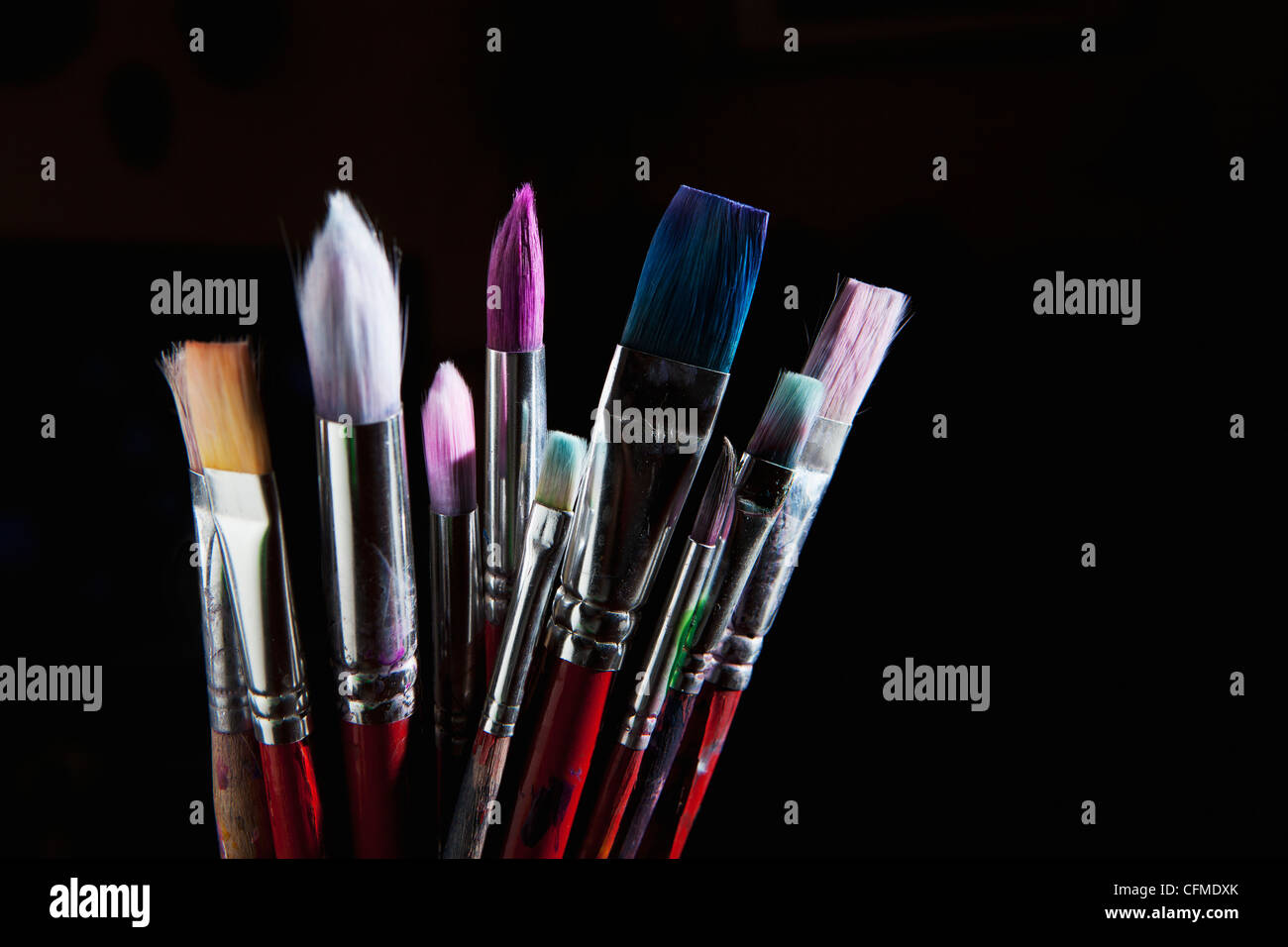 USA, California, Lawndale, Closeup of paint brushes Stock Photo Alamy