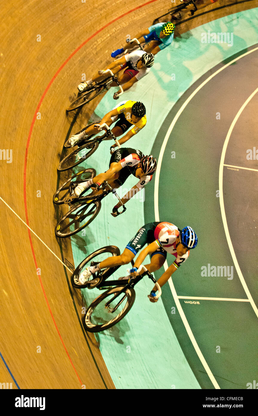 The Copenhagen Six Day racing, Ballerup, Denmark. Februaru 2012 Stock Photo