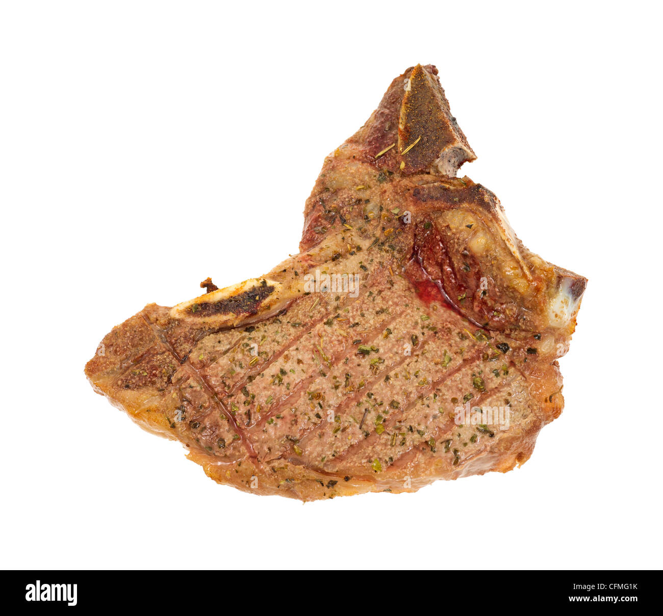 Cooked Tbone steak Stock Photo Alamy