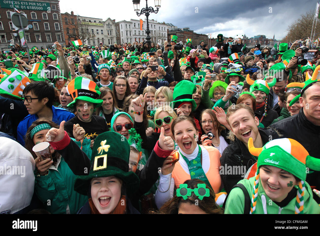 People in Dublin, Ireland on St.Patricks day Stock Photo Alamy