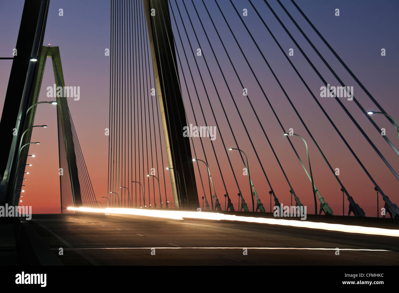 USA, South Carolina, Charleston, Arthur Ravenel Jr. Bridge Stock Photo
