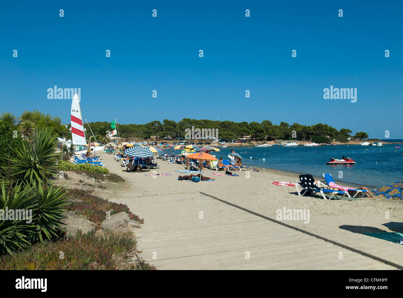 S'Argamassa Beach Ibiza Balearics Spain Stock Photo