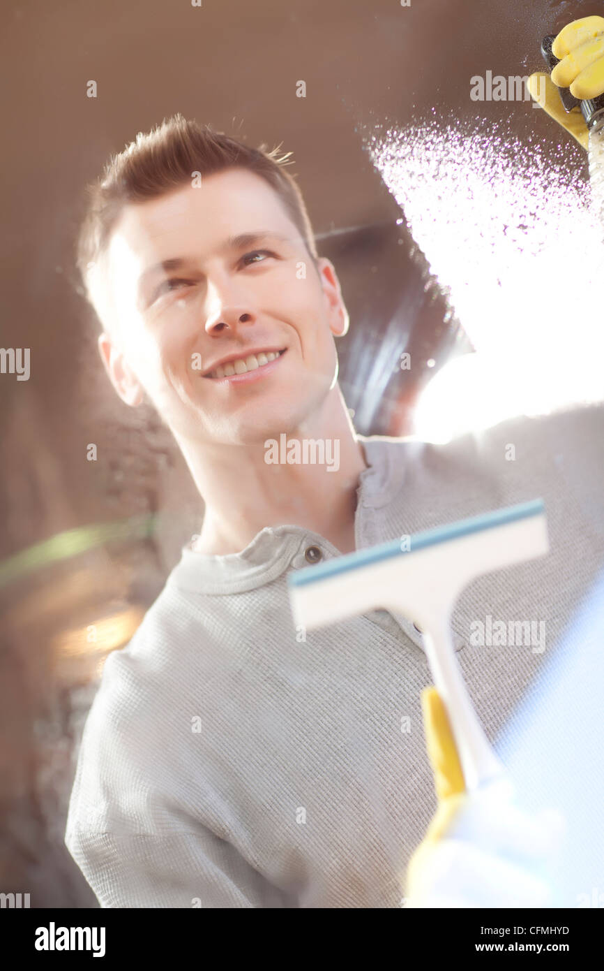 Illustration window cleaner squeegee spray hi-res stock photography and  images - Alamy