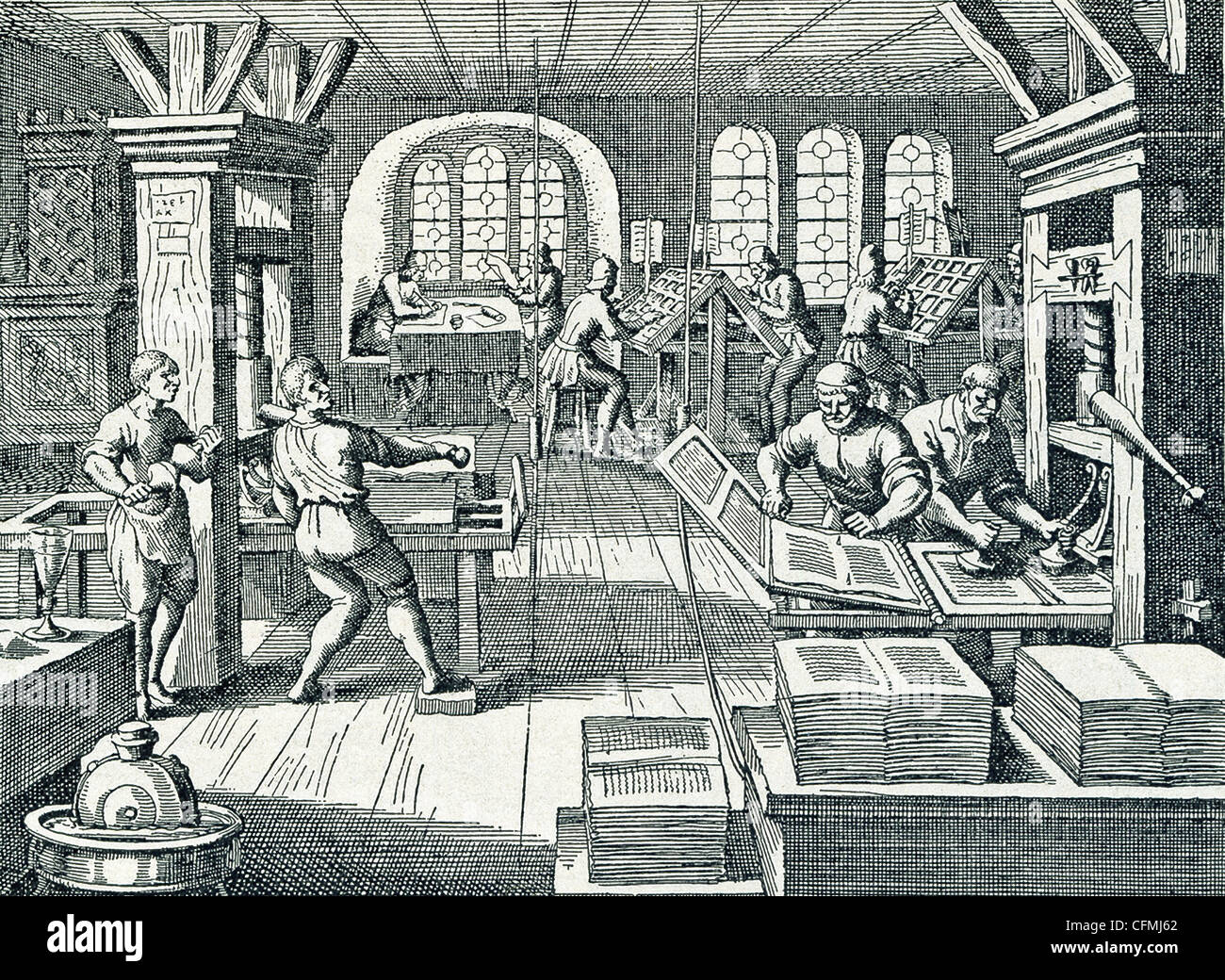 The Swiss artist Jost Ammans did this woodcut illustration of the