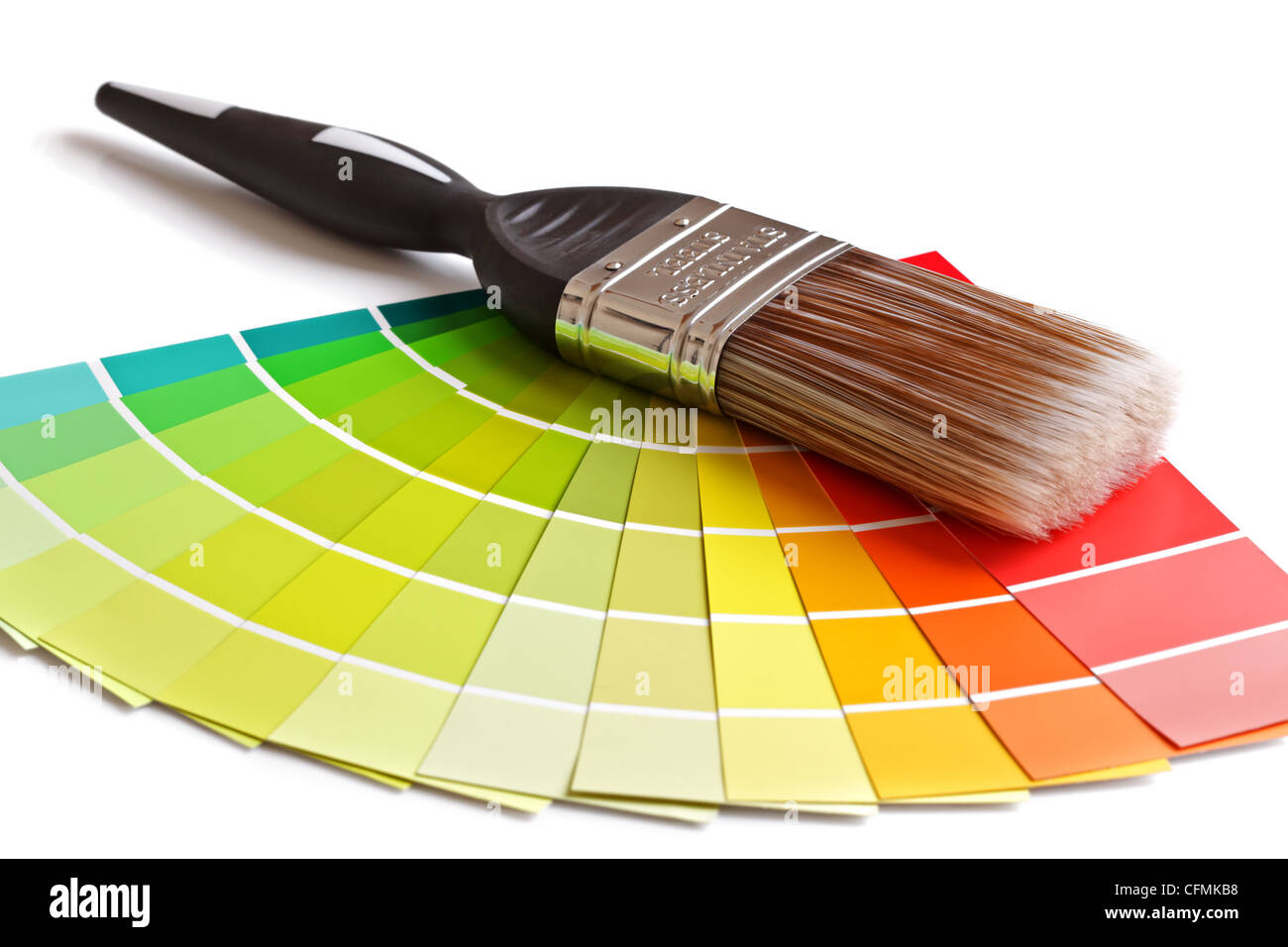 Paint brush  and swatches Stock Photo