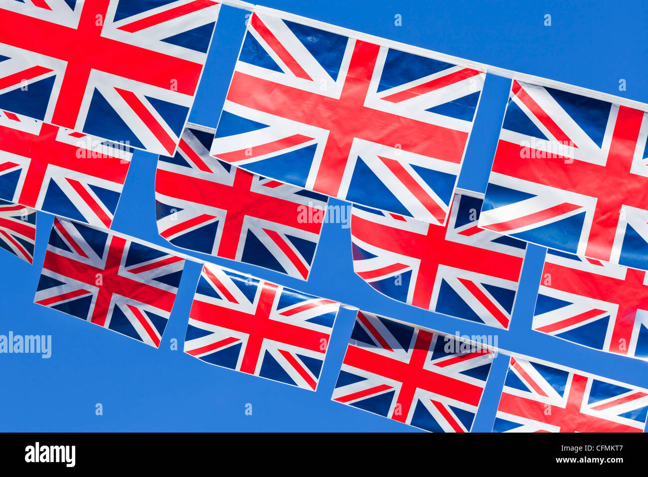 platinum jubilee Union Jack  Flag Bunting uk Stock Photo