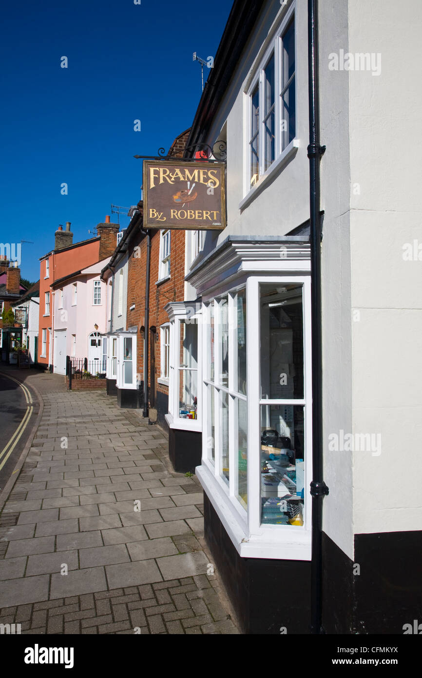 Attractive historic buildings, New Street, Woodbridge, Suffolk, England