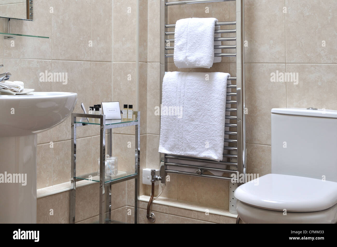 Luxury ensuite bathroom in bed and breakfast accommodation Stock Photo