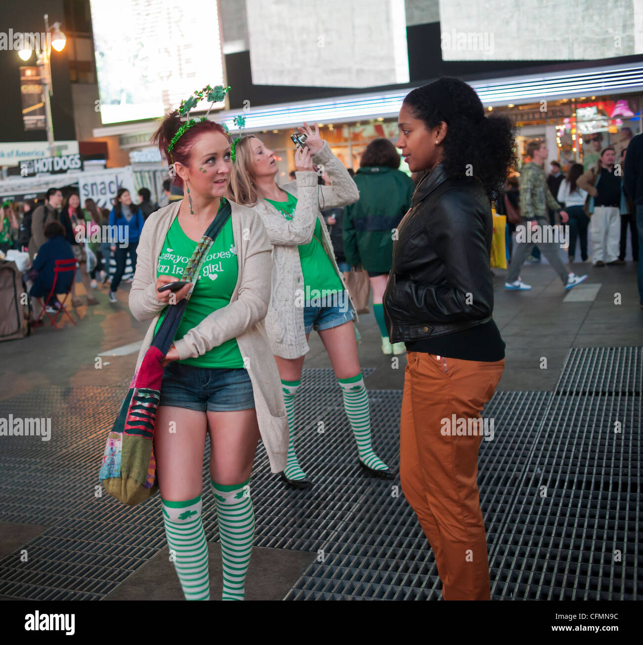 st patricks day revelers