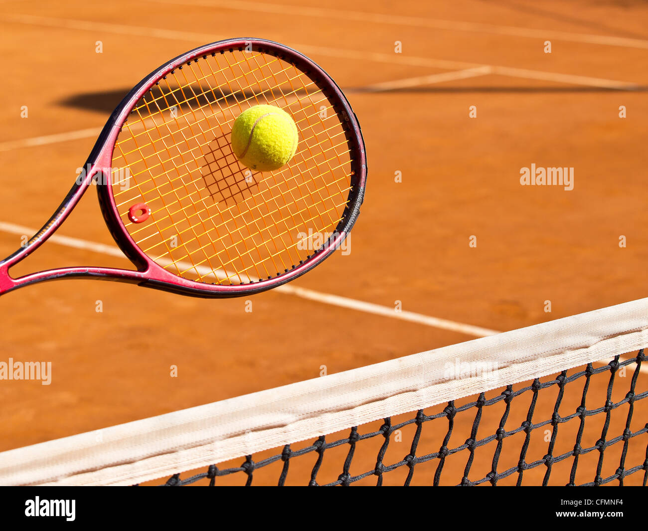 Ball And Racket Instrument tennis racket and the ball Stock Photo - Alamy