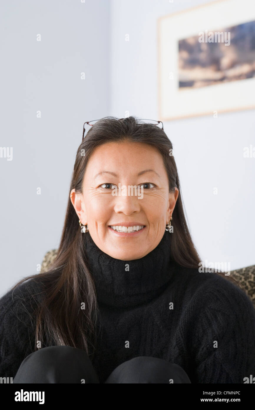 USA, California, Los Angeles, Portrait of smiling mature woman Stock