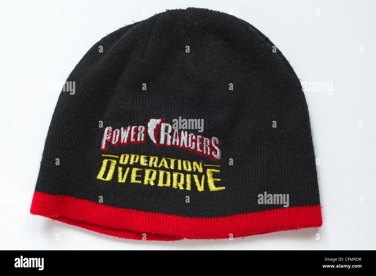Power Rangers operation overdrive hat isolated on white background Stock Photo