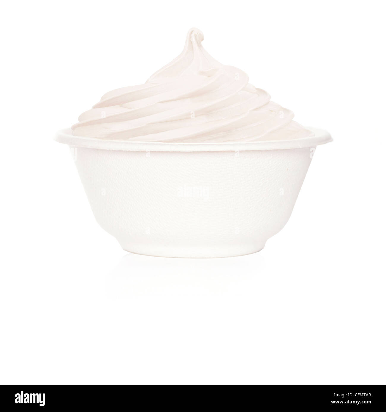 plain frozen yogurt Stock Photo