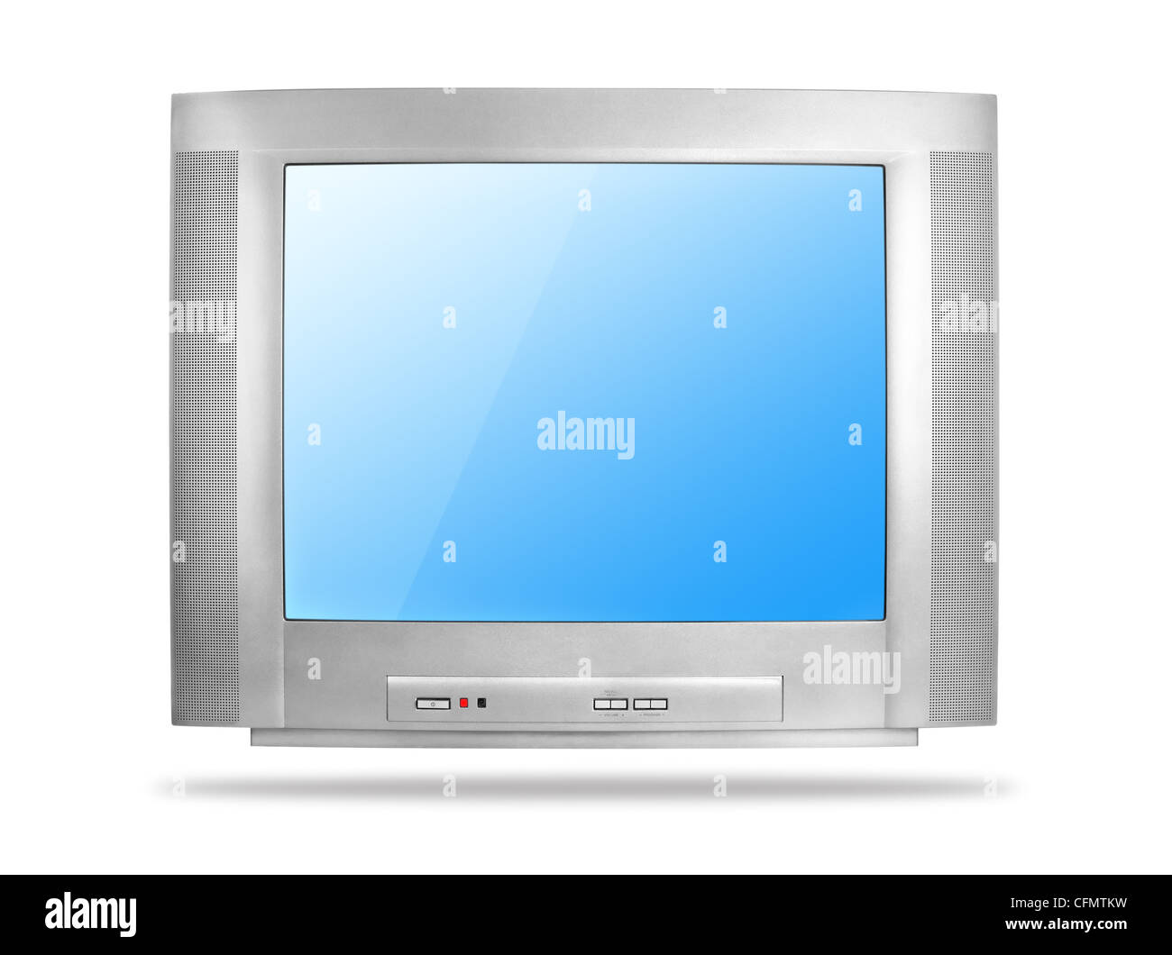 Old TV set isolated on a white background Stock Photo