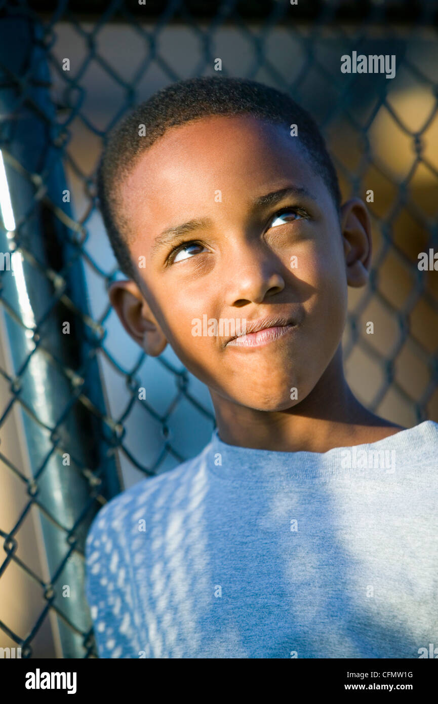 Portrait of Young Boy Stock Photo - Alamy