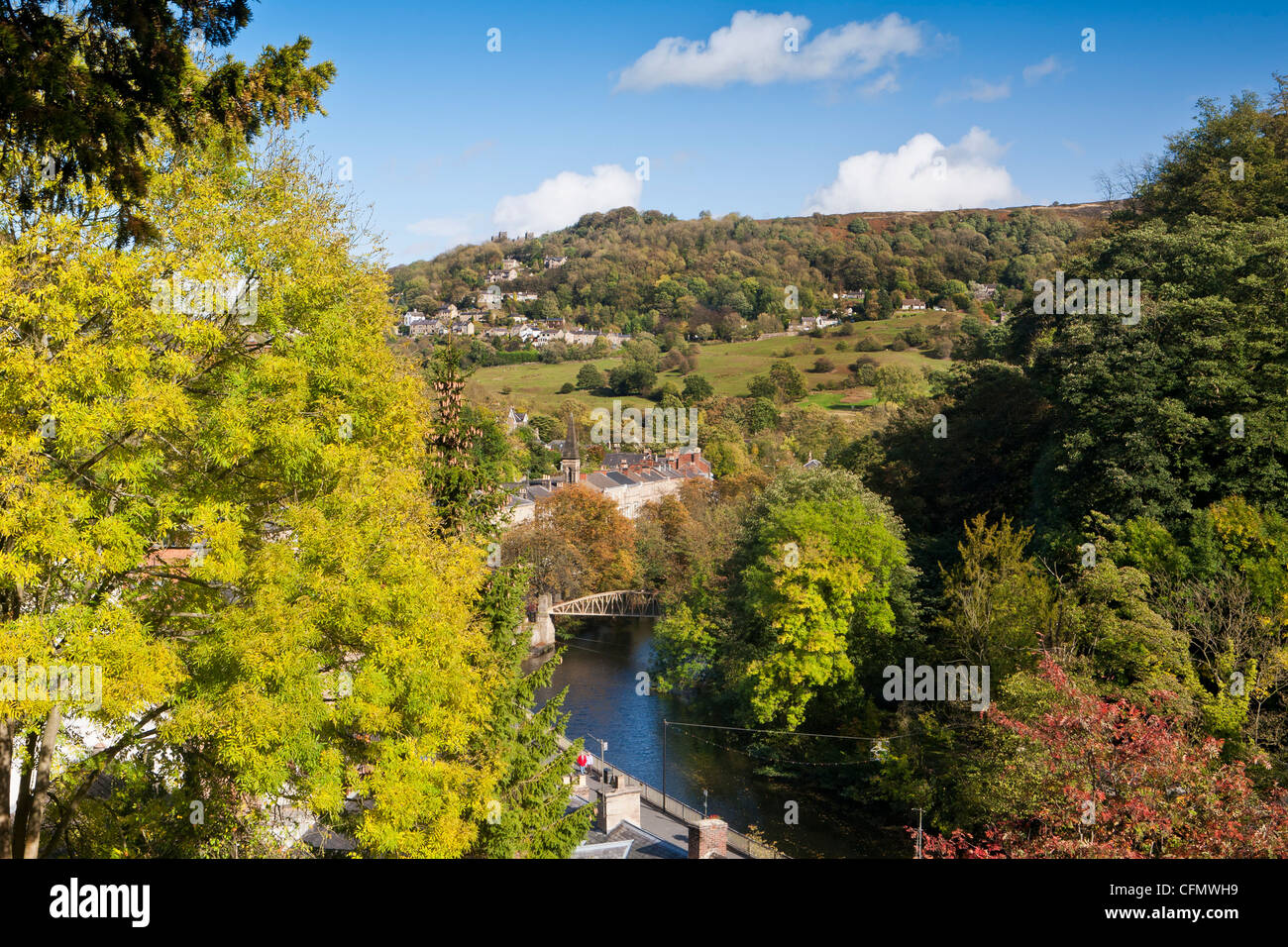 Matlock Bath and the River Derwent, Derbyshire, England UK Stock Photo