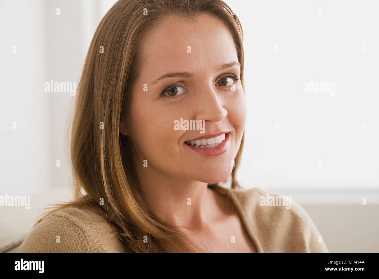 Smiling mature woman toothy hi-res stock photography and images - Alamy