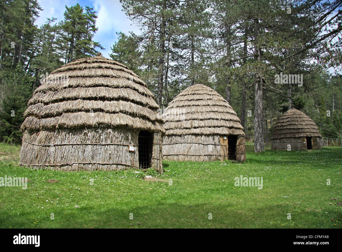 Traditional huts Stock Photo