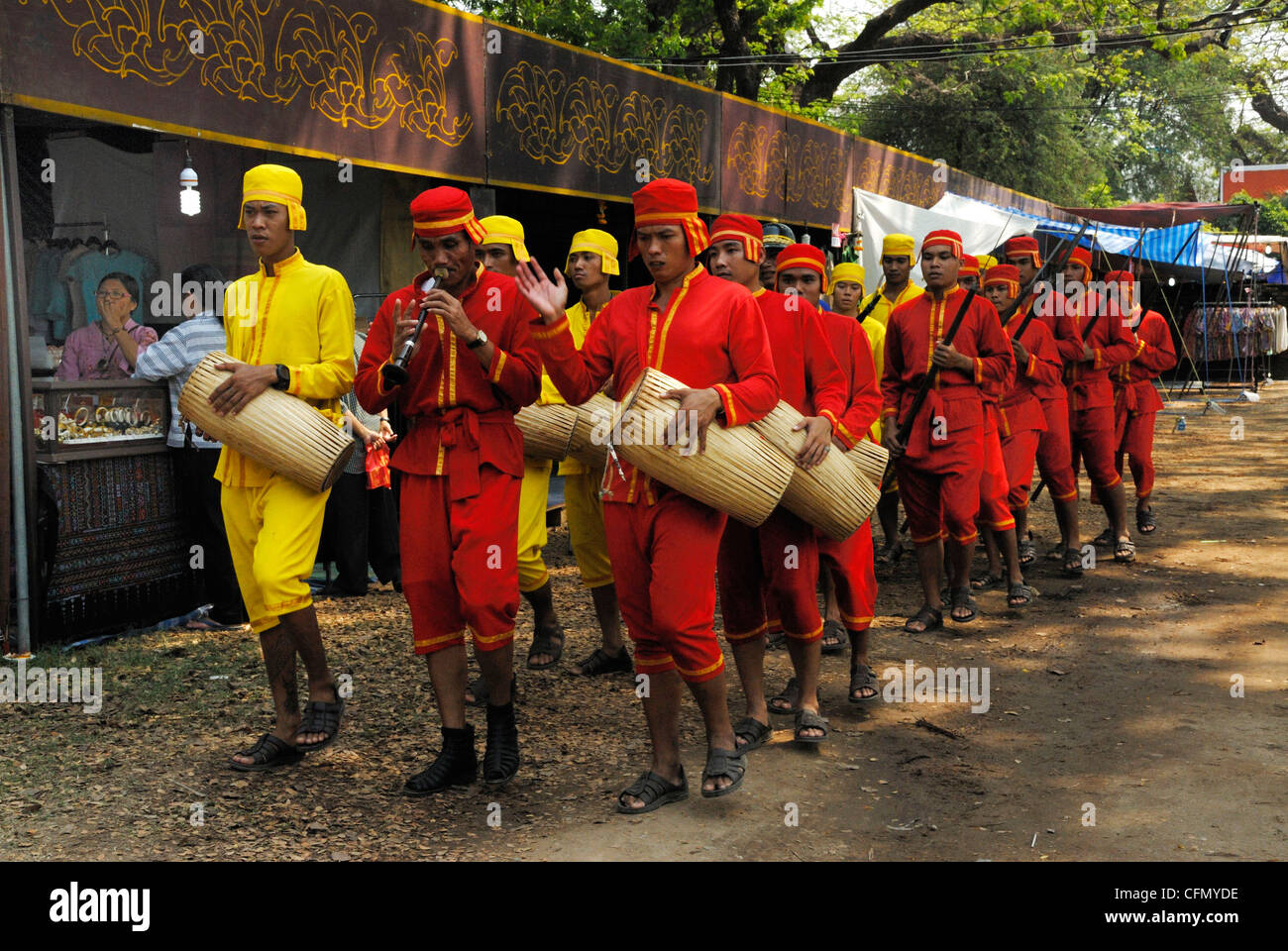 Colourful costume worn at the Lop Buri festival Thailand on 15/02/2012 Stock Photo