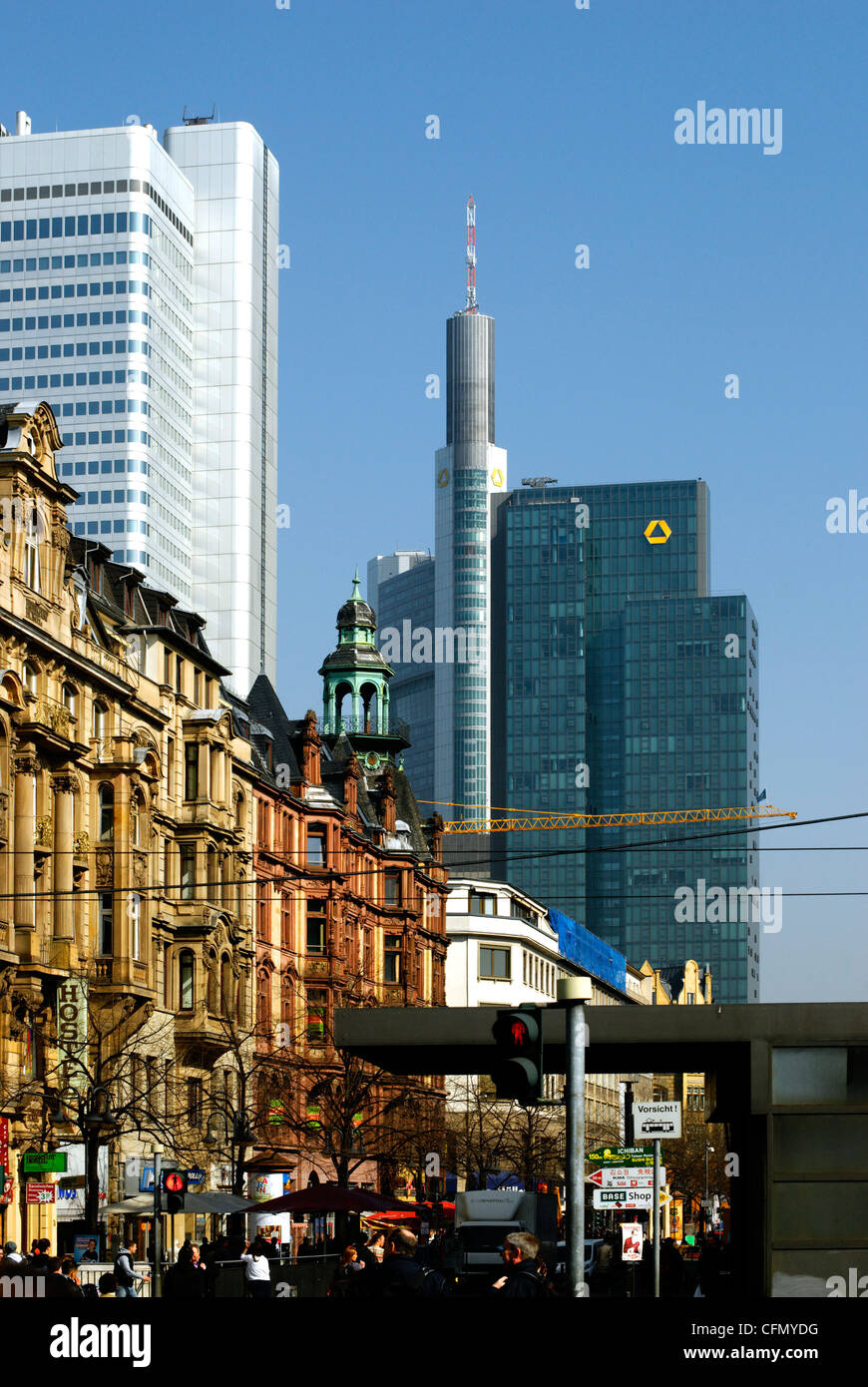 Old and modern architecture in Frankfurt am Main Stock Photo