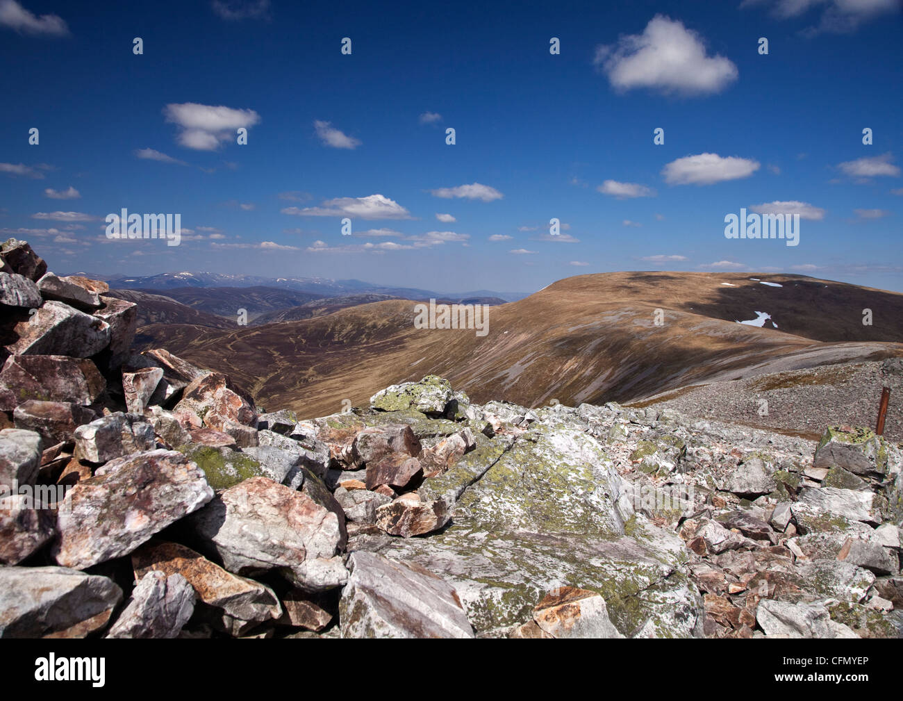 View from the summit of Creag Leachach, a Munro in Sotland Stock Photo