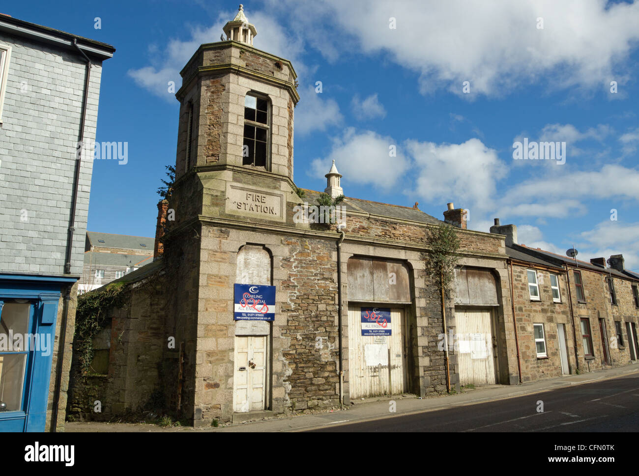 The old Fire Station in Redruth, Cornwall UK. Stock Photo