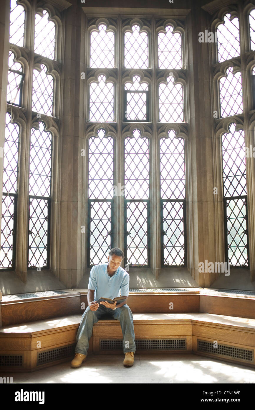 Student On Window Seat Reading Stock Photos Student On Window