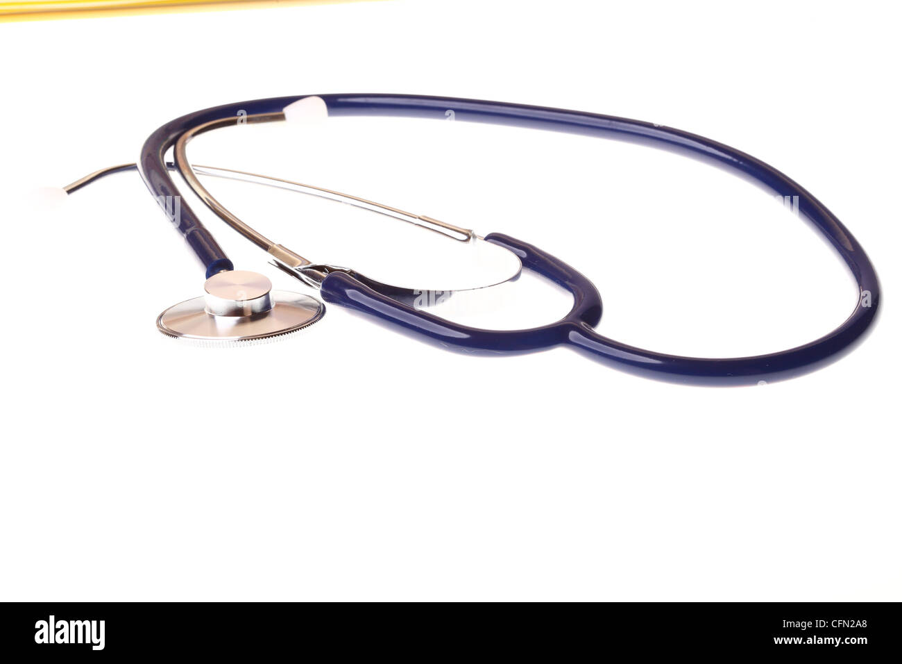 blue stethoscope isolated on white background Stock Photo - Alamy