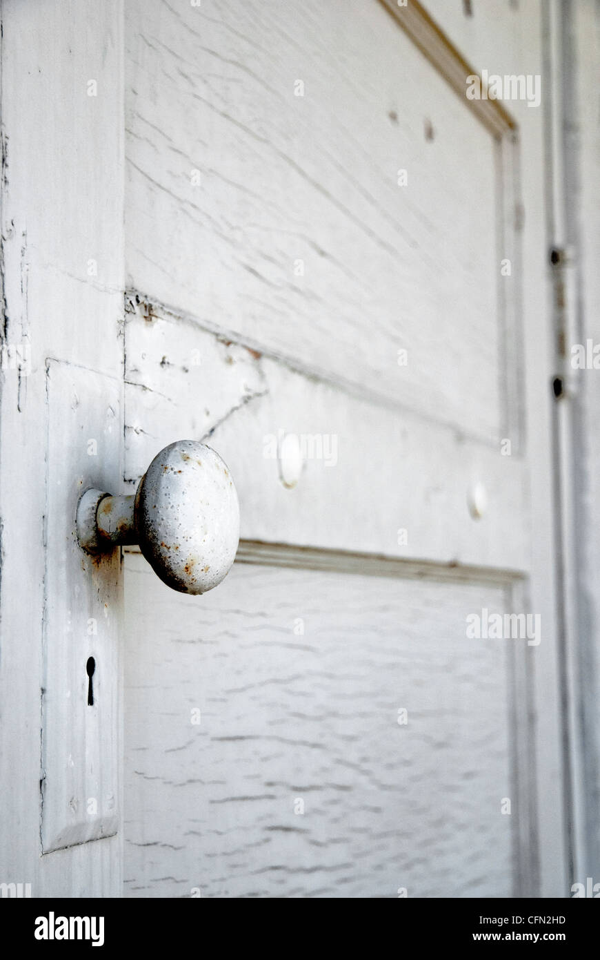 Old Weathered door knob Stock Photo