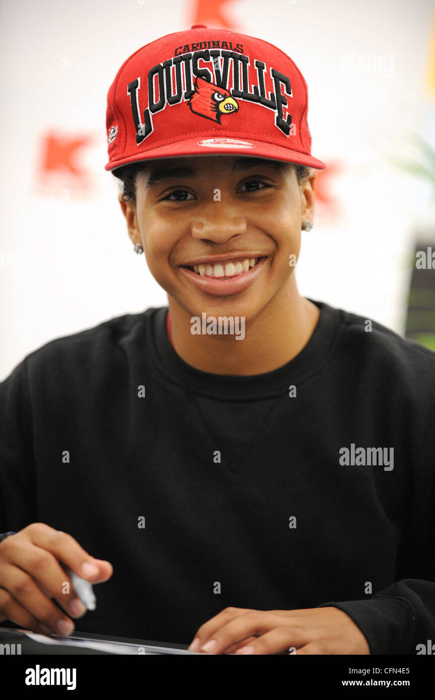 Roc Royal of Mindless Behavior signs autographs for fans during a meet and greet event held at a Kmart store in Miami Miami, Florida - 08.02.12 Stock Photo