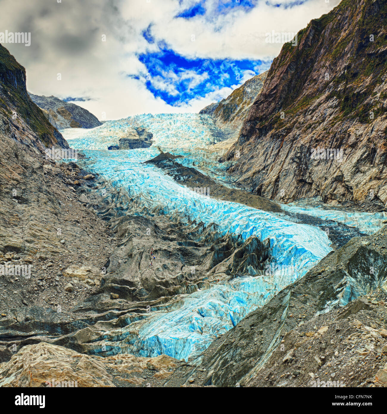 Franz Josef glacier in New Zealand Stock Photo