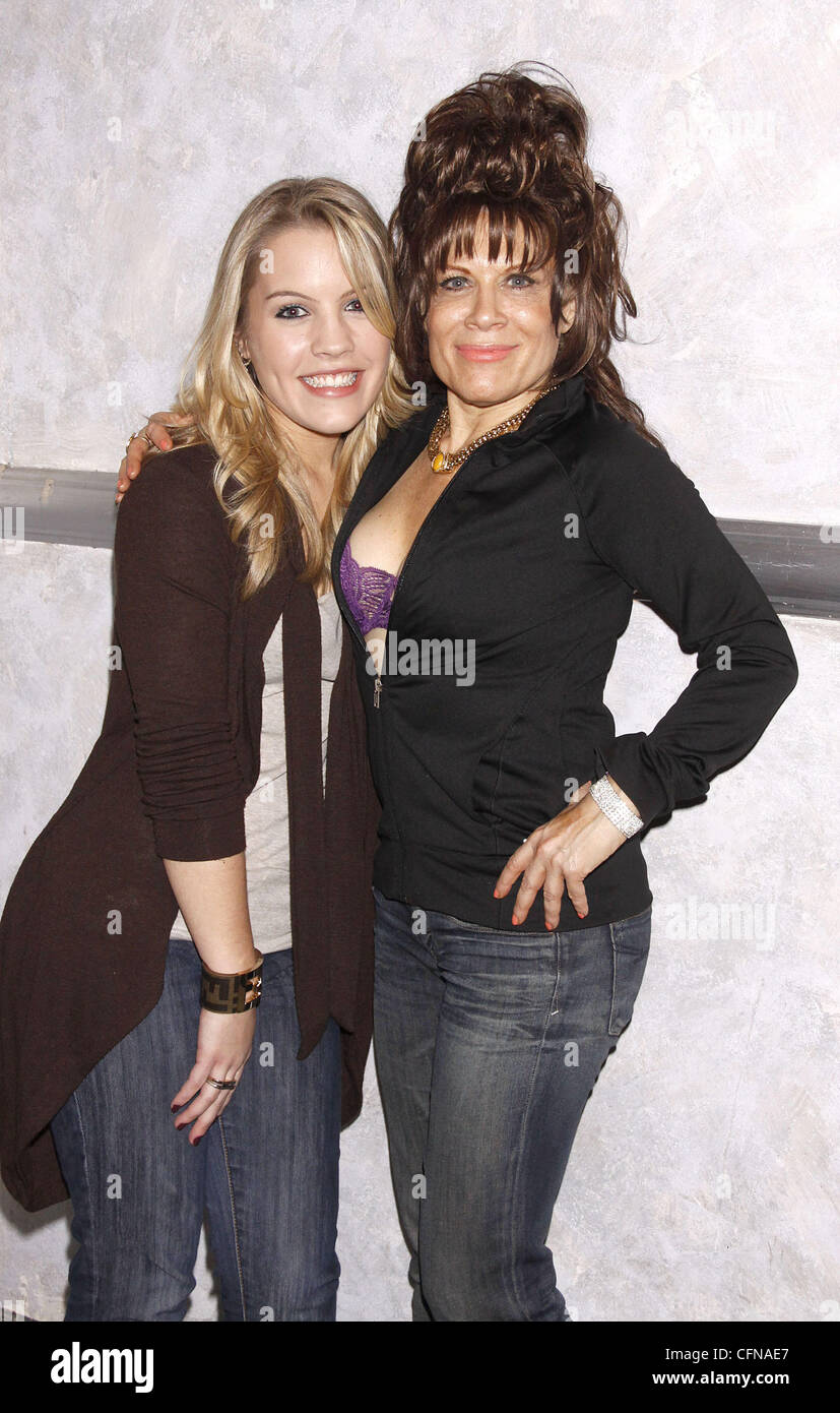 Kristen Alderson and Ilene Kristen Cast members from the ABC soap opera 'One Life To Live' congratulate their co-star Ilene Kristen on starring as Aunt Toniann in the Off-Broadway comedy 'My Big Gay Italian Wedding' at St. Luke's Theatre New York City, US Stock Photo