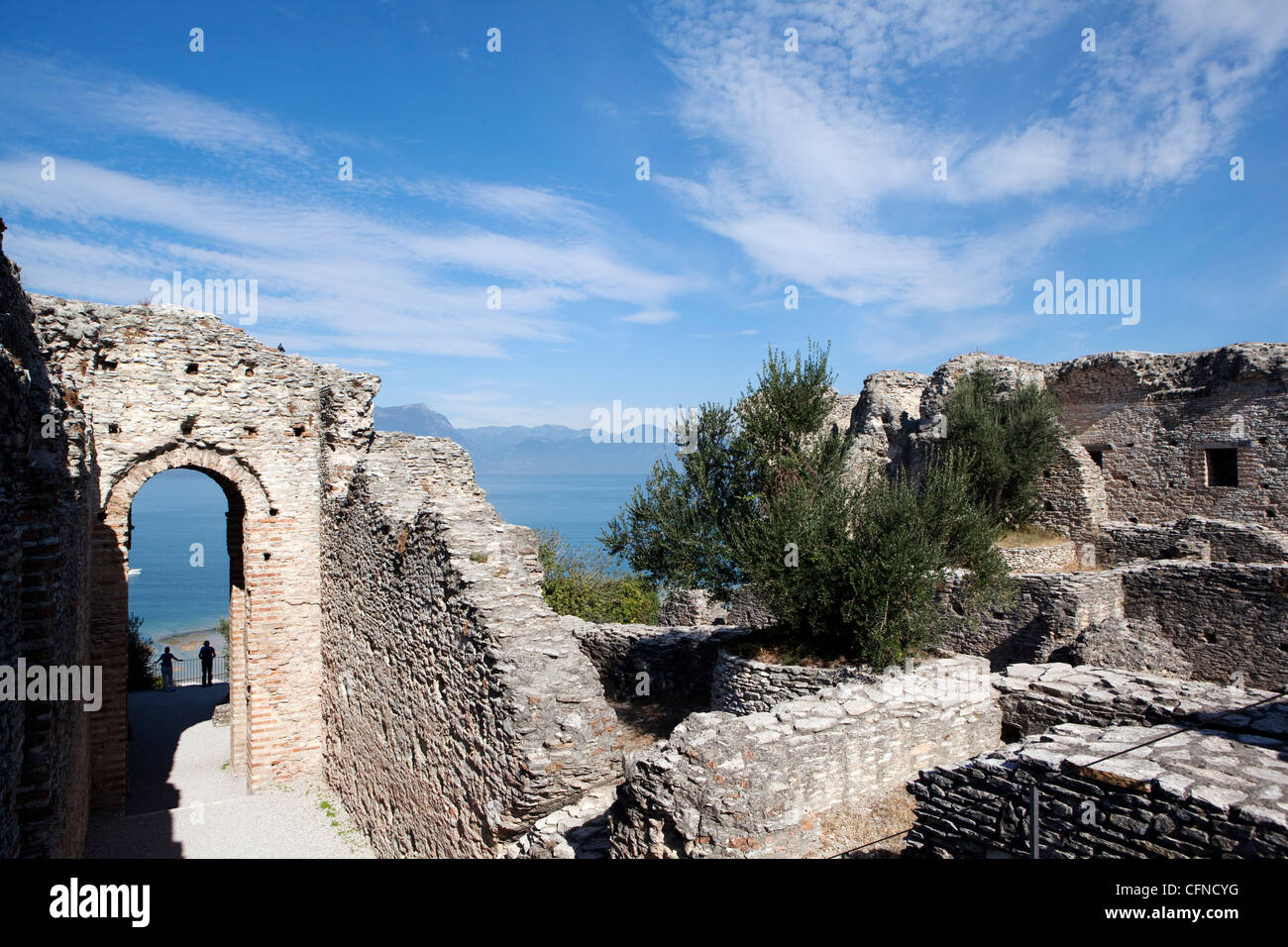 The Catullo's Villa (Grotte di Catullo), Lake Garda, Italy, Europe Stock Photo