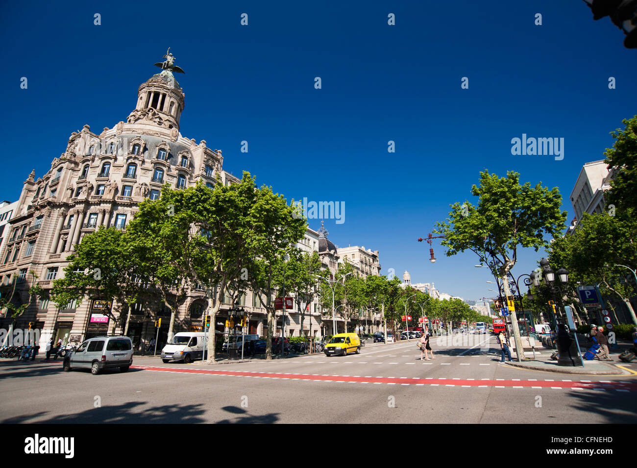 Passeig de Gracia, Barcelona, Catalonia, Spain, Europe Stock Photo
