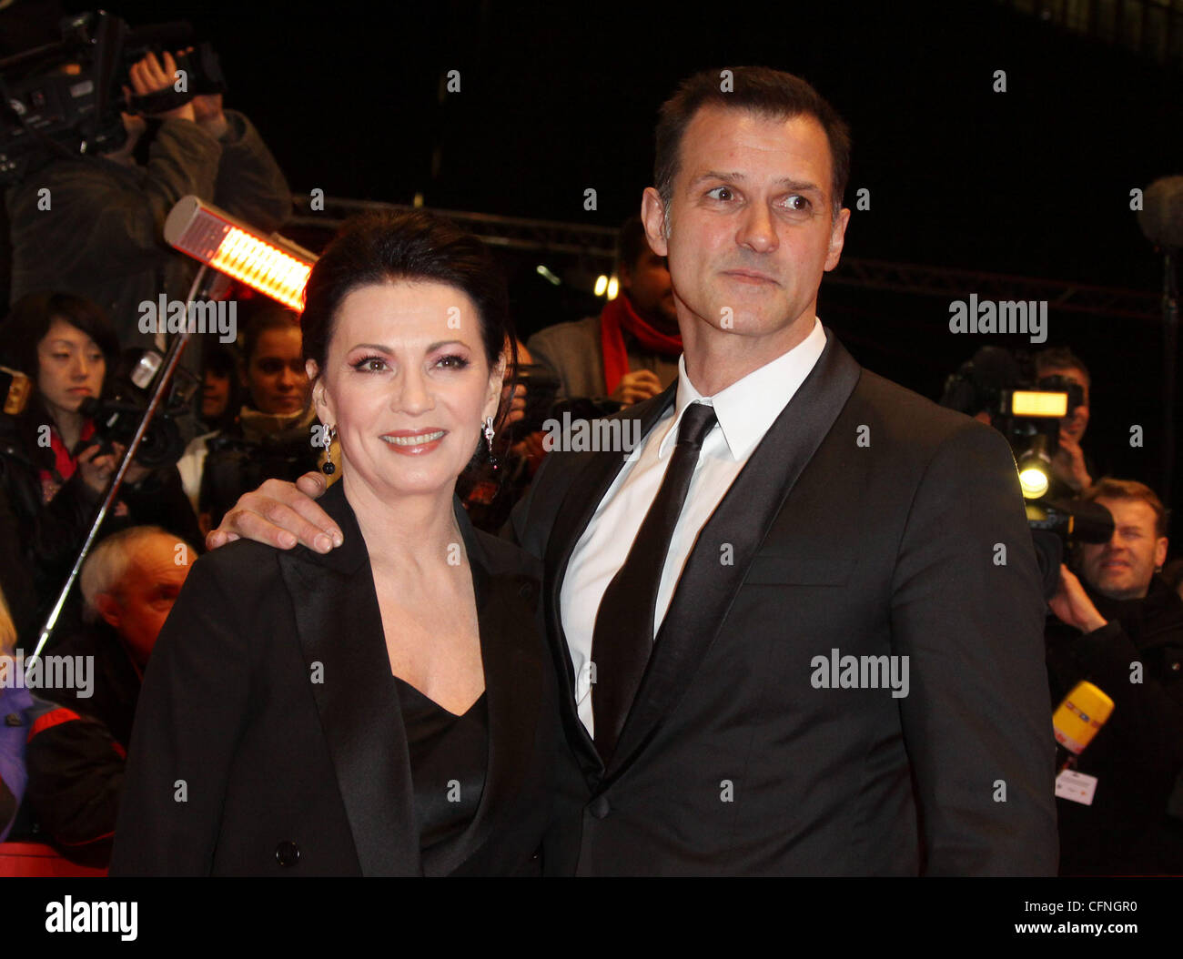 German actress Iris Berben and Heiko Kiesow   61st Berlin International Film Festival, Berlinale - True Grit - Premiere Berlin, Germany - 10.02.11 Stock Photo