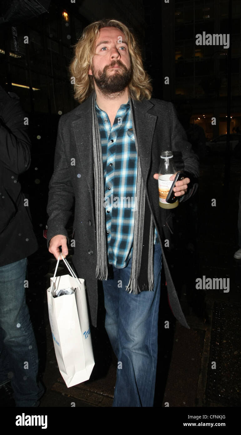 Justin Lee Colins outside the BBC Radio One studios  London, England - 10.02.11 Stock Photo