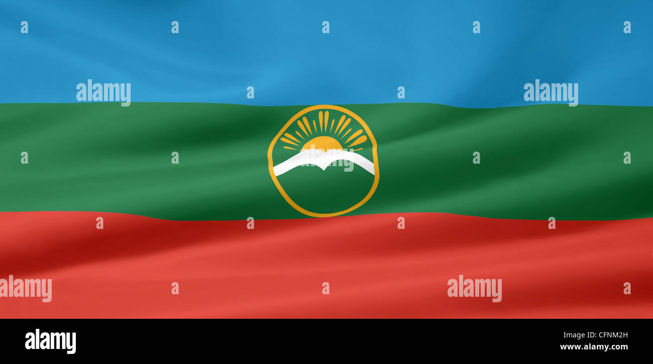 Flag of the Republic of Karachay - Cherkessia - Russia Stock Photo - Alamy
