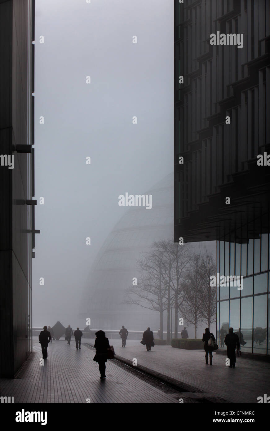 Misty morning in London, UK Stock Photo