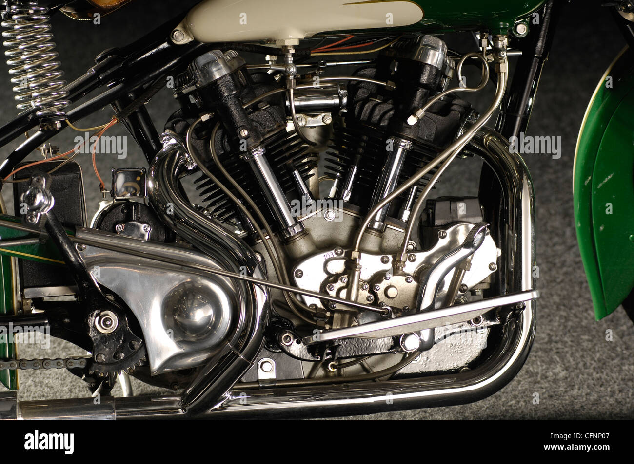 1937 Crocker big tank V-Twin motorcycle Stock Photo