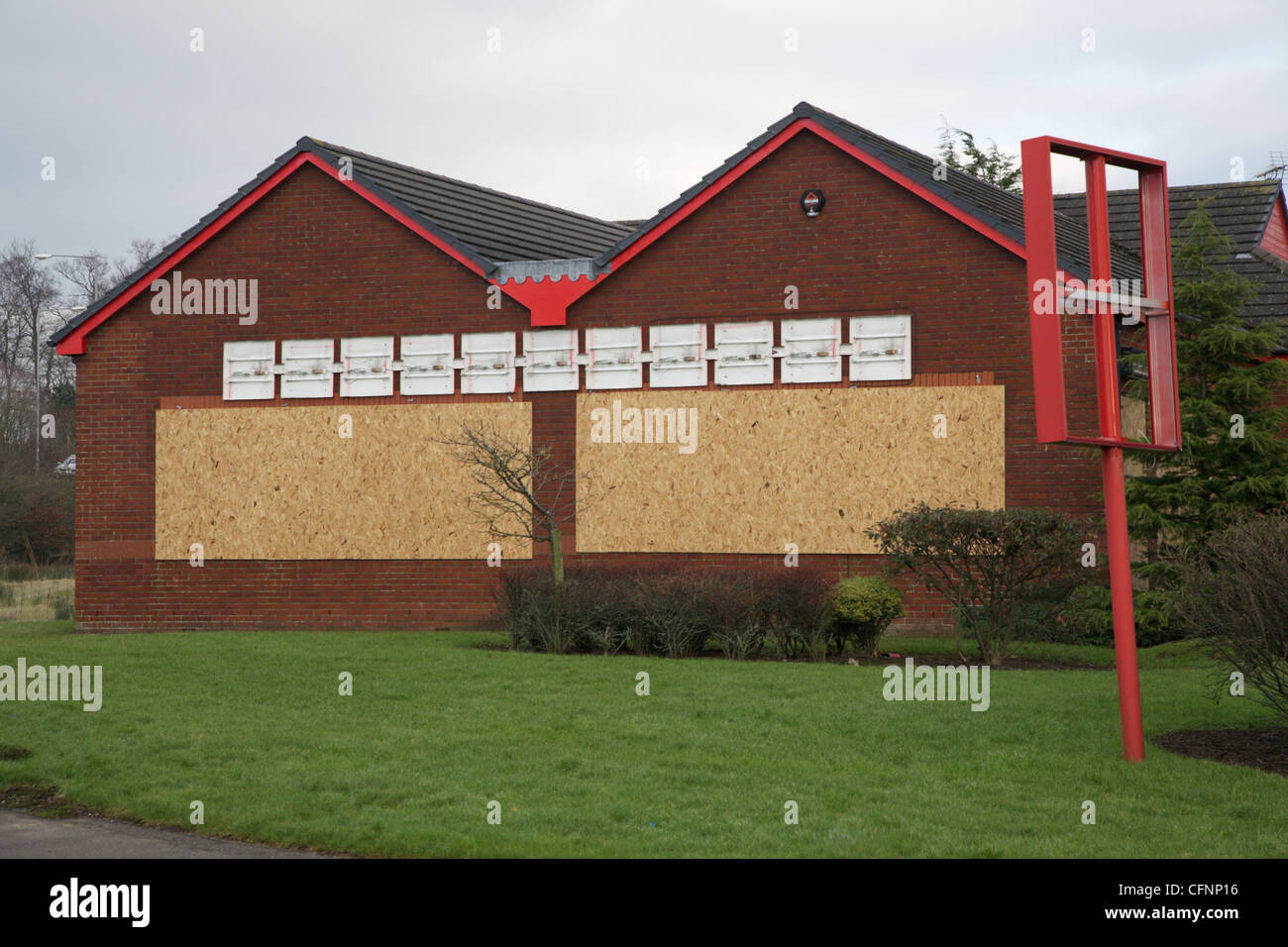 Little Chef, Kilmarnock, at "Q8" or Bellfield roundabout Stock Photo