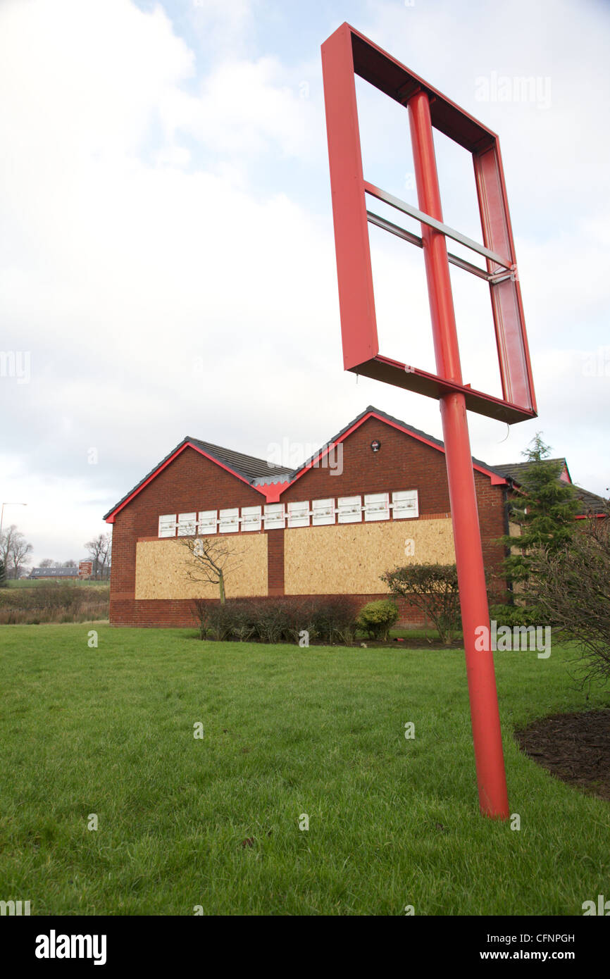 Little Chef, Kilmarnock, at "Q8" or Bellfield roundabout Stock Photo