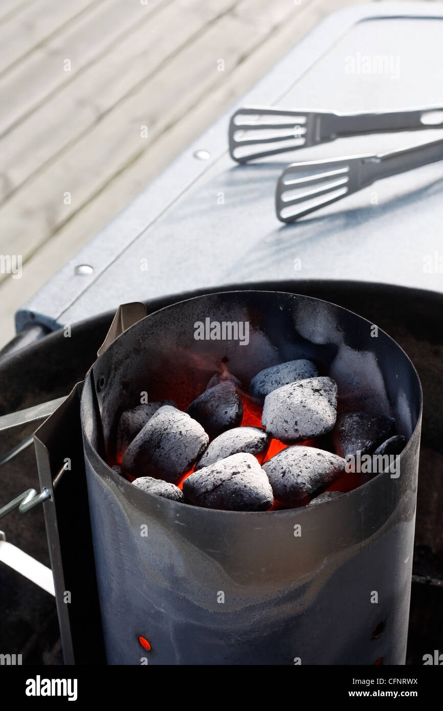 A chimney starter Stock Photo Alamy