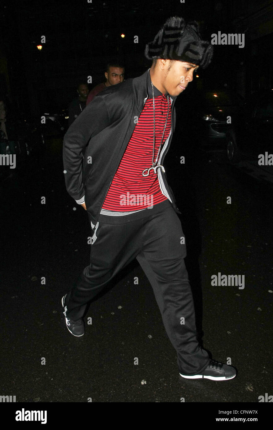 Chipmunk leaves the BBC Radio 1 studios after attending the Top 40 Chart  Show with Reggie Yates. He scored a number two entry with his new single  Champion, featuring Chris Brown, which