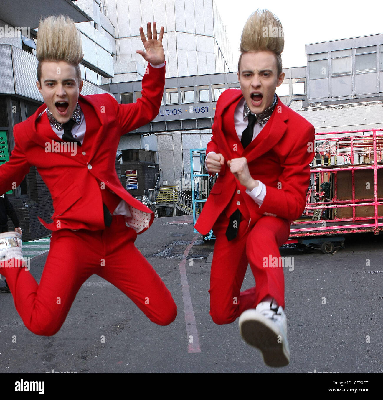 John Grimes and Edward Grimes aka Jedward at the ITV studios London