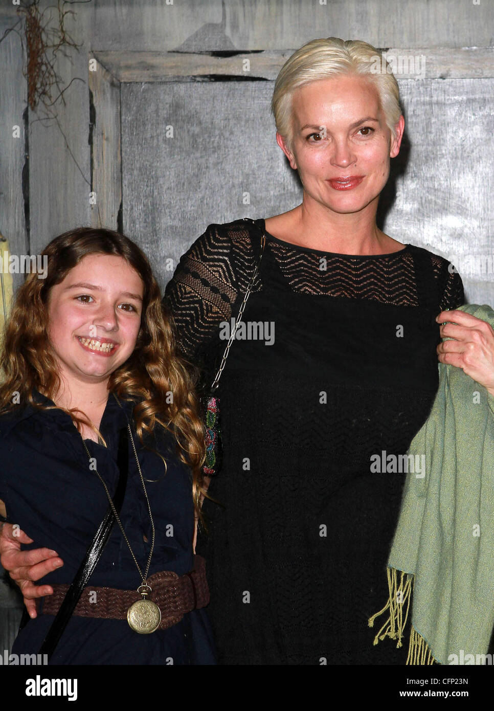 Elizabeth Gracen with her Daughter Los Angeles premiere of 'Rango' held at The Regency Village Theatre Westwood, California - 14.02.11 Stock Photo